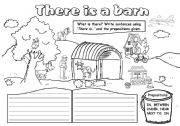 English Worksheet: There is a barn (2)