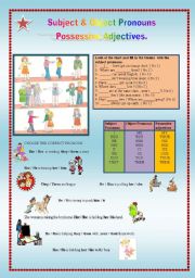 Subject, Object Pronouns / Possessive Adjectives