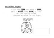 English worksheet: Halloween rhyme