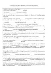 English Worksheet: Extra Exercises - Present Perfect x Past Simple