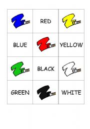 English worksheet: Colours pelmanism