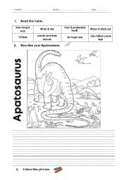 English Worksheet: Describe_Your_Dinosaur_01