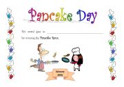 English Worksheet: pancake race