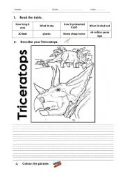 English Worksheet: Describe_Your_Dinosaur_02