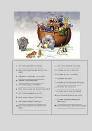 English Worksheet: There s / There are