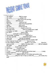 English Worksheet: present simple