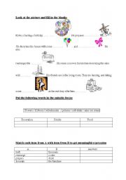 English worksheet: party