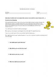 English worksheet: Shopping and Values