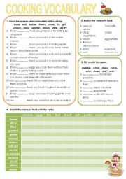 English Worksheet: cooking verbs