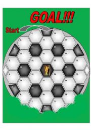 English Worksheet: Soccer Ball Gameboard - 37 spaces