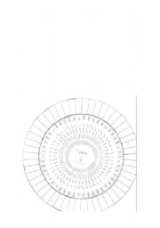 English Worksheet: verb wheel (irregular verbs_ page 1