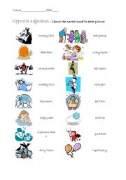 English Worksheet: Opposite adjectives