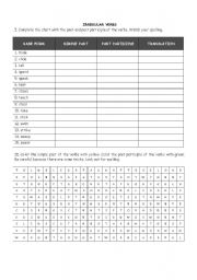 English Worksheet: IRREGULAR VERBS PRACTICE