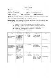 English Worksheet: Lesson Plan 