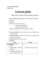 English Worksheet: listening - the story of my village
