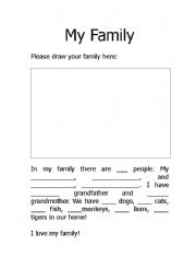 English worksheet: My Family