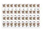 English worksheet: 100 Square bears