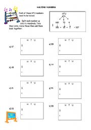 English worksheet: Halving numbers