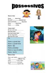 English Worksheet: have-has