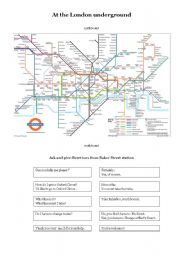 English Worksheet: London underground