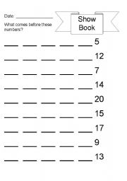 English worksheet: Before, after and in between