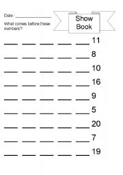 English worksheet: Before, after and in between