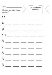 English worksheet: After