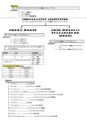 English worksheet: Comparatives