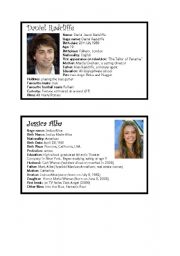 English Worksheet: Daniel Radcliffe and Jessica Alba Fact files