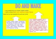 English Worksheet: DO AND MAKE. Guide and exercises