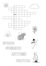 English worksheet: Four Seasons Crossword