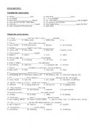 English Worksheet: 10 minutes basic grammar test