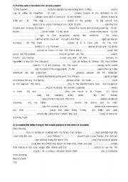 English Worksheet: Simple present