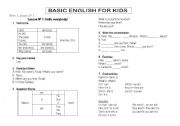 English Worksheet: Hello