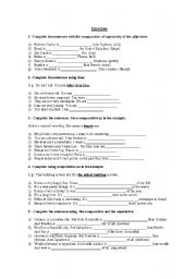 English worksheet: Comparative and Superlative