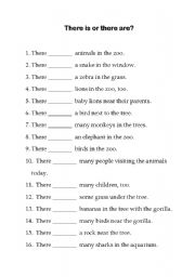 English Worksheet: There is.../There are... - worksheet