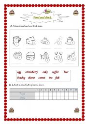 English worksheet: Food and Drink