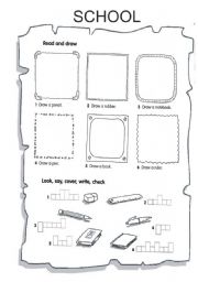 English Worksheet: school