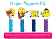 English Worksheet: FINGER PUPPETS #5.
