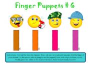 English Worksheet: FINGER PUPPETS #6.