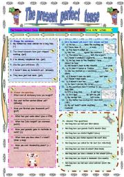 English Worksheet: The  Present  Perfect  Tense 