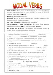 English Worksheet: Modal Verbs