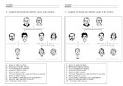 English Worksheet: Family