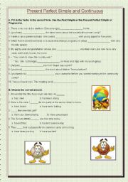 English Worksheet: Present Perfect Simple and Continuous