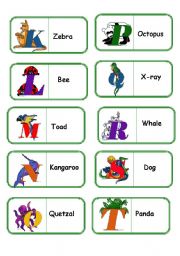 English Worksheet: ABC Domino nr 2 of 2 pages