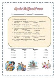 English Worksheet: Adjective - quiz