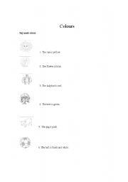 English Worksheet: Colours