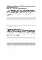 English worksheet: Reported Speech