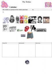 English Worksheet: Introduction to the sixties