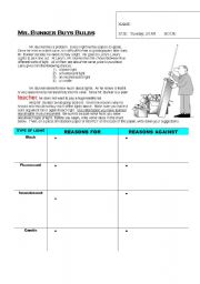 English Worksheet: Mr. Bunker Buys Bulbs
